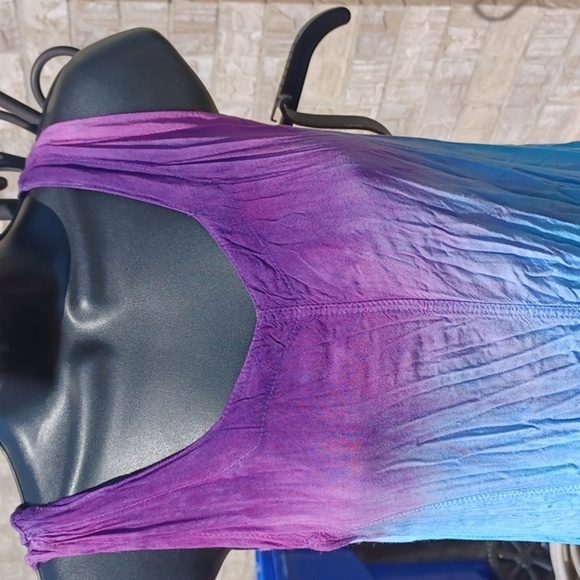 Jayli Rayon Tank Long Dress S- Tie Dyed , Ombre Hippie/Boho, Ptp=18", L=48" - Picture 2 of 8